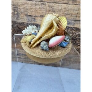 Our America~Candle SHELLS Topper Fits Medium & Large Jars 1999 Beach Ocean NIB